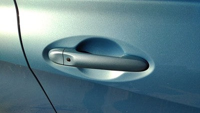 2014-2019 Nissan Versa Note Passenger Right Front Outside Door Handle Blue Rbe