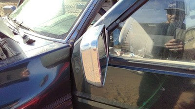 1993-1995 Nissan Pathfinder Driver Left Power Side Mirror Door Mounted Oem Black