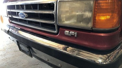 1987-1991 Ford F150 Painted Trim Below Grille Oem Filler Strip Above Bumper Red