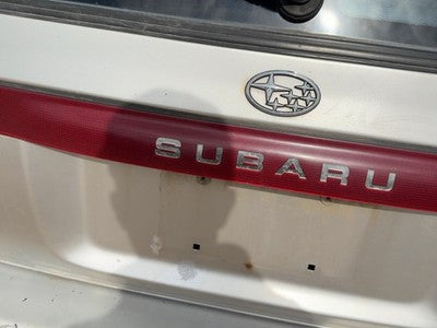 90-91 Legacy License Plate Trim Surround Panel Oem Tail Trunk Finish Silver