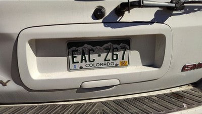 02-09 Gmc Envoy License Plate Trim Surround Panel Tail Trunk Finish White 50U