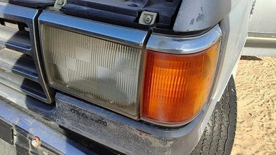 1987-1991 F250 Pickup Complete Driver Left Headlight Turn Signal Chrome Trim Oem