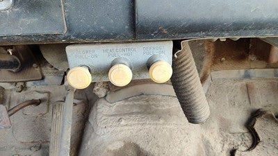 1953 Chevy Bel Air 150 Sedan Temperature Control knobs Heater Blower Fan Head
