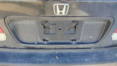 96-99 Civic License Plate Trim Surround Panel Tail Trunk Finish Black Coupe