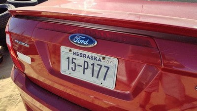 2010 Ford Fusion License Plate Trim Surround Panel Oem Tail Trunk Finish Red U6