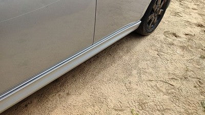 2007-12 Sentra Sr Driver Left Lower Rocker Panel Moulding Side Skirt Silver K23