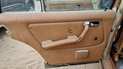 1980 Mercedes 300Td Driver Left Rear Door Trim Panel With Switches Back Brown
