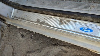 85 Mercury Grand Marquis Driver Left Front Lower Sill Step Chrome Trim Oem Gray