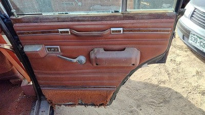 1984 Jeep Grand Wagoneer Passenger Right Rear Door Trim Panel With Switches Back