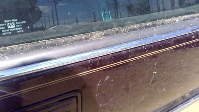93 Cadillac Fleetwood Passenger Right Front Moulding From Door Trim Upper Chrome