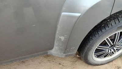 06-07 Chevy Hhr Driver Left Rear Moulding From Door Back Trim Strip Silver 42U
