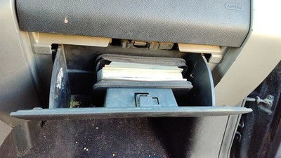 07-14 Ford Expedition Glove Box Assembly Complete Door With Latch 1W Black/Camel
