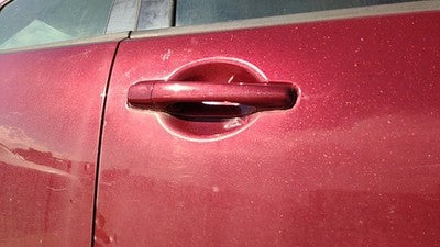04-12 Mitsubishi Galant Passenger Right Front Outside Door Handle P06 Ultra Red