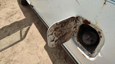 1984 Dodge Ram W250 Fuel Tank Door With Hinge Gas Lid Oem Filler White