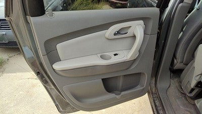 2009-12 Chevy Traverse Driver Left Rear Door Trim Panel With Switches Back Gray