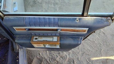 1984 Deville Sedan Passenger Right Rear Door Trim Panel With Switches Back Blue