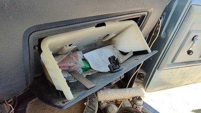 1986 Dodge Ram W150 Glove Box Assembly Complete Door With Latch Oem Blue