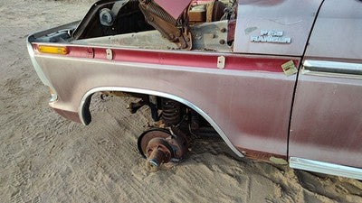 1975-1979 Ford F150 Driver Left Front Fender Oem Maroon D9tz16005a