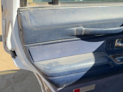 94 Lincoln Town Car Driver Left Rear Door Trim Panel With Switches Back Blue Dp