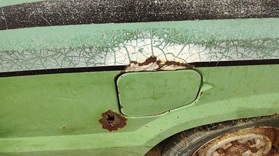 1977 Ford Courier Fuel Tank Door With Hinge Gas Lid Oem Filler Green