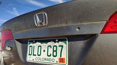 08 Honda Civic License Plate Trim Surround Panel Tail Trunk Sedan Gy Galaxy Gray