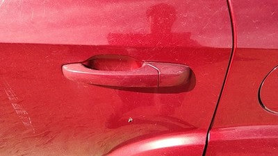 09-10 Dodge Journey Driver Left Rear Outside Door Handle Back Inferno Red Prh