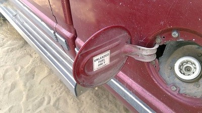 1988 Gmc Sierra 2500 Fuel Tank Door With Hinge Gas Lid Oem Filler Red