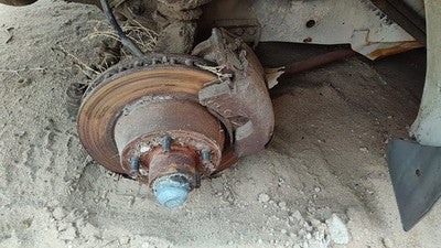 73-80 Van B200 Driver Left Front Spindle Steering Knuckle With Wheel Hub Oem