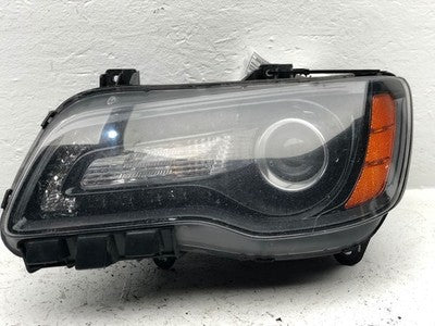 11-14 Chrylser 300 Driver Left Headlight Front Lamp Black Bezel Halogen Light