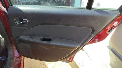 10-12 Fusion Passenger Right Rear Door Trim Panel With Switches Back Black Dw