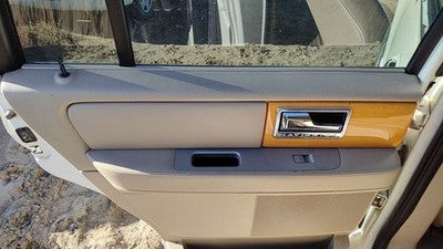 07-10 Lincoln Navigator Driver Left Rear Door Trim Panel With Switches Back Tan