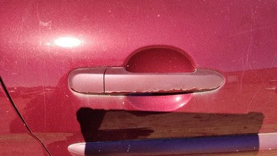 06-11 Accent Passenger Right Rear Outside Door Handle Back 5r Wine Red 4 Door