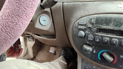 1997-2002 Ford Escort Lower Dash Under Column Knee Bolster Trim Panel Oem Tan