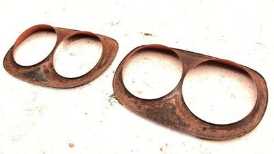 1958 Gmc Chevy 300 Full Size Right Left Headlight Bezel Pair Oem Trim Door Set