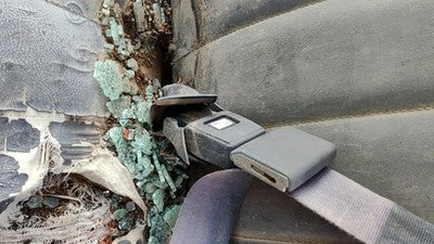 1986 Dodge Ram W250 Driver Left Front Seat Belt Buckle Receiver Oem Gray