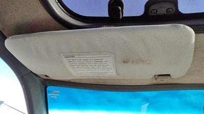1994 Nissan Pathfinder Driver Left Sun Visor Oem Gray