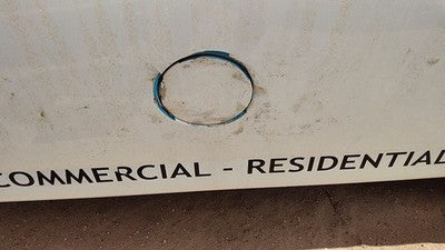 2004-14 Chevy Express Van Fuel Tank Door With Hinge Gas Lid Oem Filler White 50U