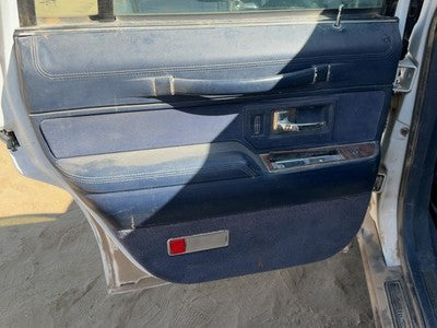94 Lincoln Town Car Driver Left Rear Door Trim Panel With Switches Back Blue Dp