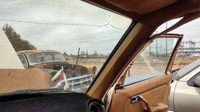 1980 Mercedes 300Td Passenger Right A Pillar Trim Windshield Post Panel Brown