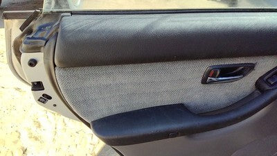 2000-2002 Subaru Legacy Driver Left Rear Door Trim Panel With Switches Back Gray