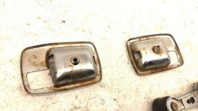 1971 Nissan 240Z Window Crank Inner Door Handle Bezel Pair Set Oem