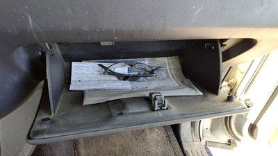 2001-2002 Ford Explorer Glove Box Assembly Complete Door With Latch Oem Gray