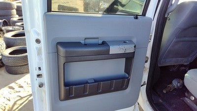 2011-2016 Ford F250 Driver Left Rear Door Trim Panel With Switches Back Gray 3S