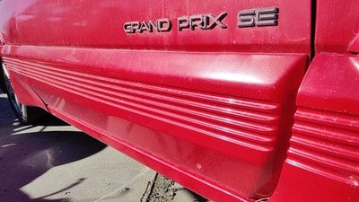 1993 Grand Prix Passenger Right Front Moulding From Door Trim Strip Red 2 Door
