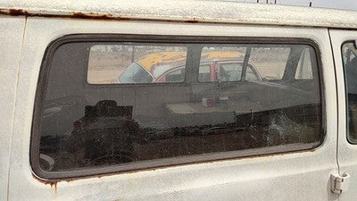 1971-1977 Dodge Van B200 Passenger Right Rear Quarter Glass Back Side Window Oem