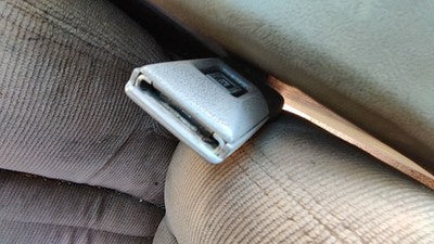 1993 Grand Prix Driver Left Front Seat Belt Buckle Receiver Oem Tan 2 Door