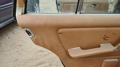 1980 Mercedes 300Td Driver Left Rear Door Trim Panel With Switches Back Brown