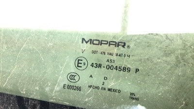 2009-2020 Dodge Journey Passenger Right Rear Quarter Glass Back Side Window Oem