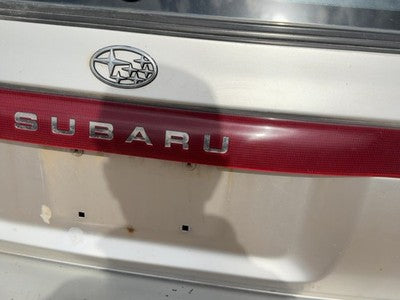 90-91 Legacy License Plate Trim Surround Panel Oem Tail Trunk Finish Silver