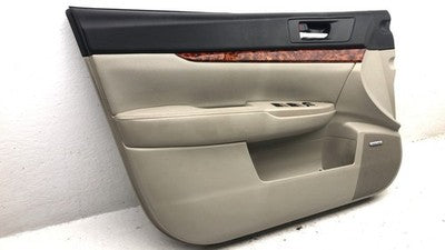 11-14 Legacy Outback Driver Left Front Door Trim Panel With Master Switch Ivory